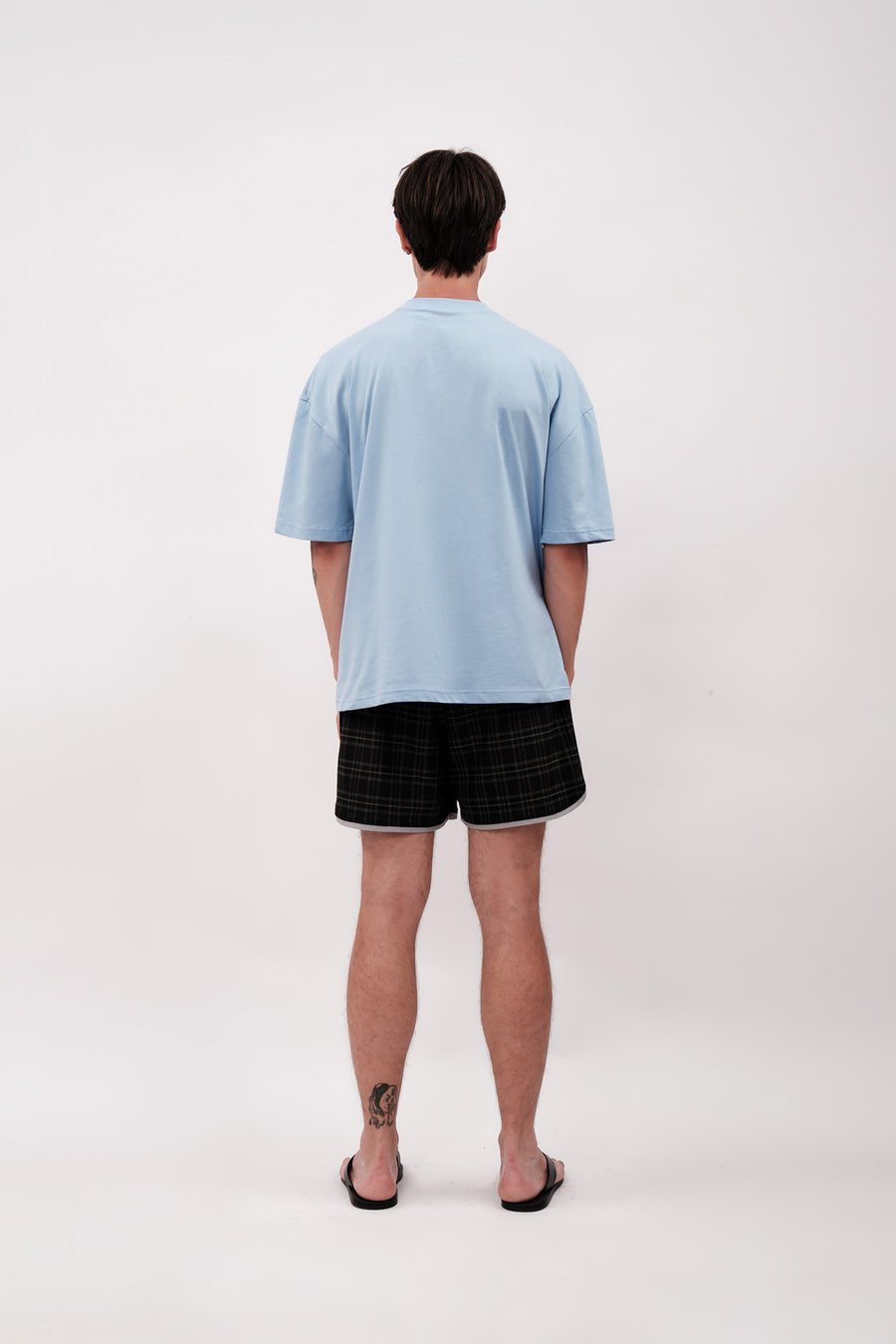 LOGO PRINTED OVERSIZE T-SHIRT - BABY BLUE