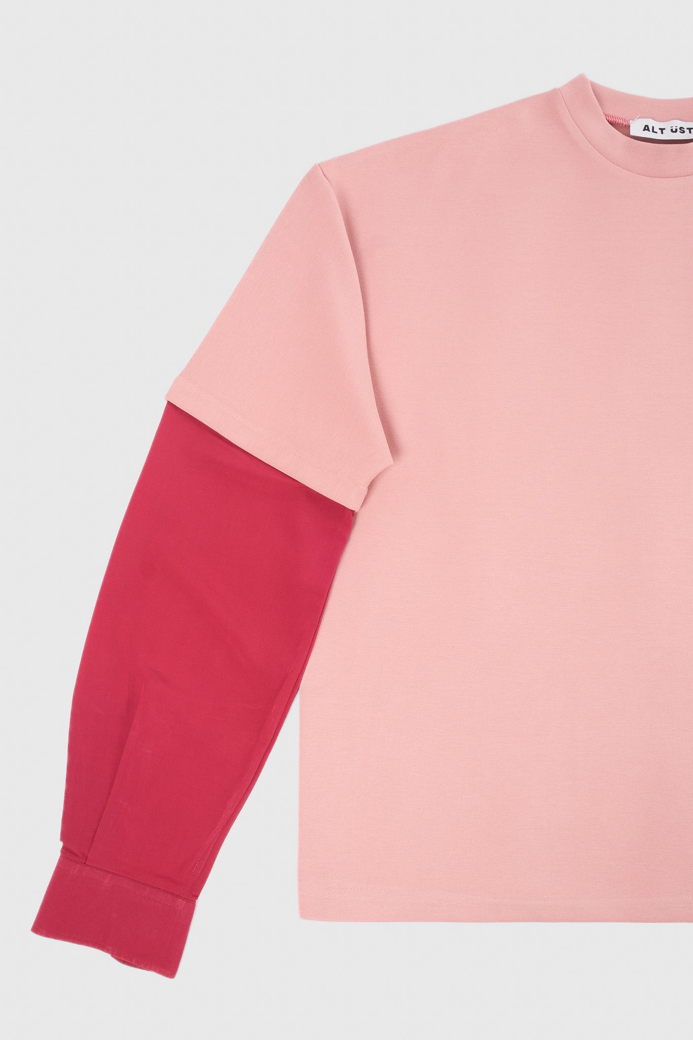 SHIRT SLEEVED T-SHIRT – ONE OF ONE IN PINK-BURGUNDY – M