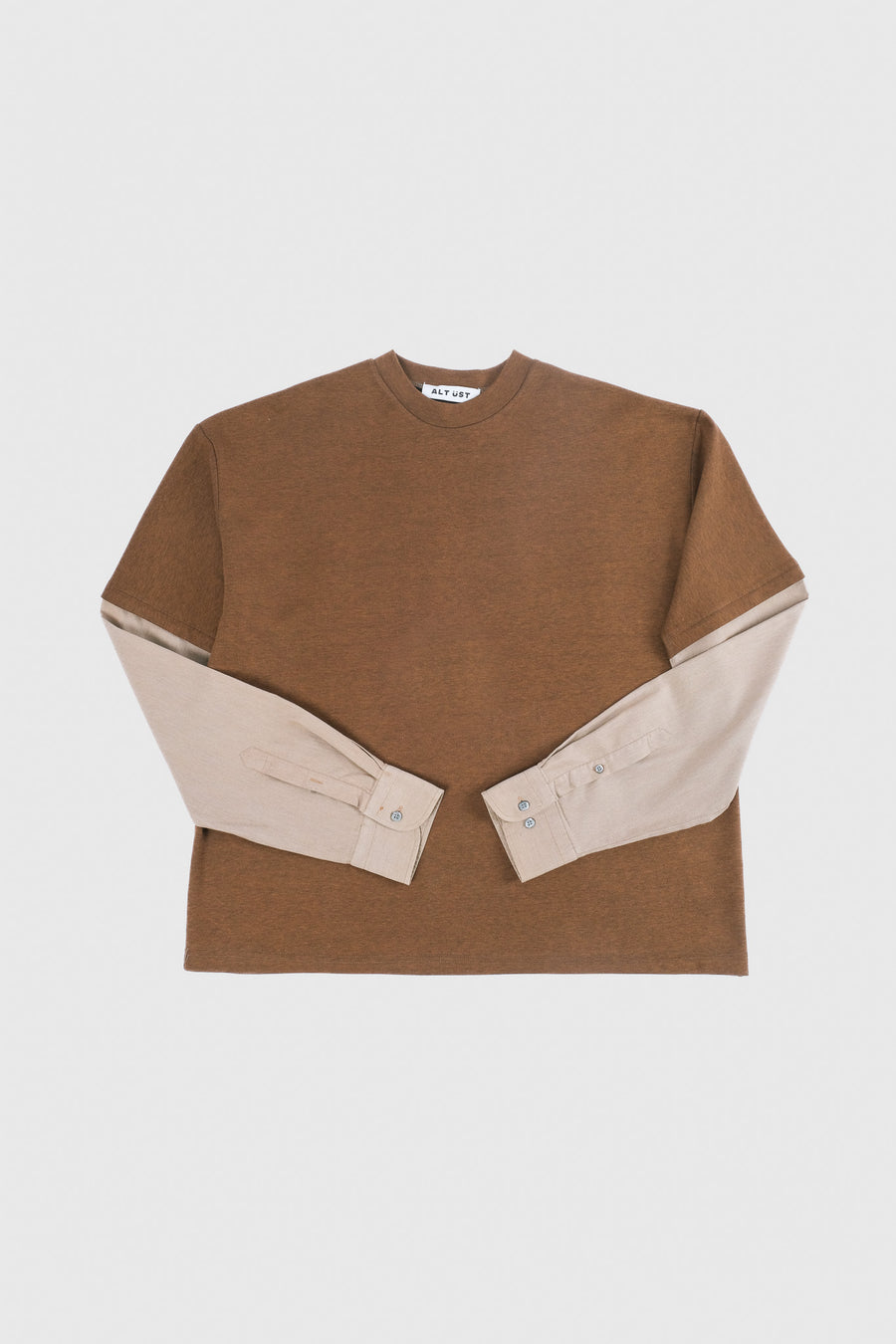 SHIRT SLEEVED T-SHIRT – ONE OF ONE IN BROWN-BEIGE – M