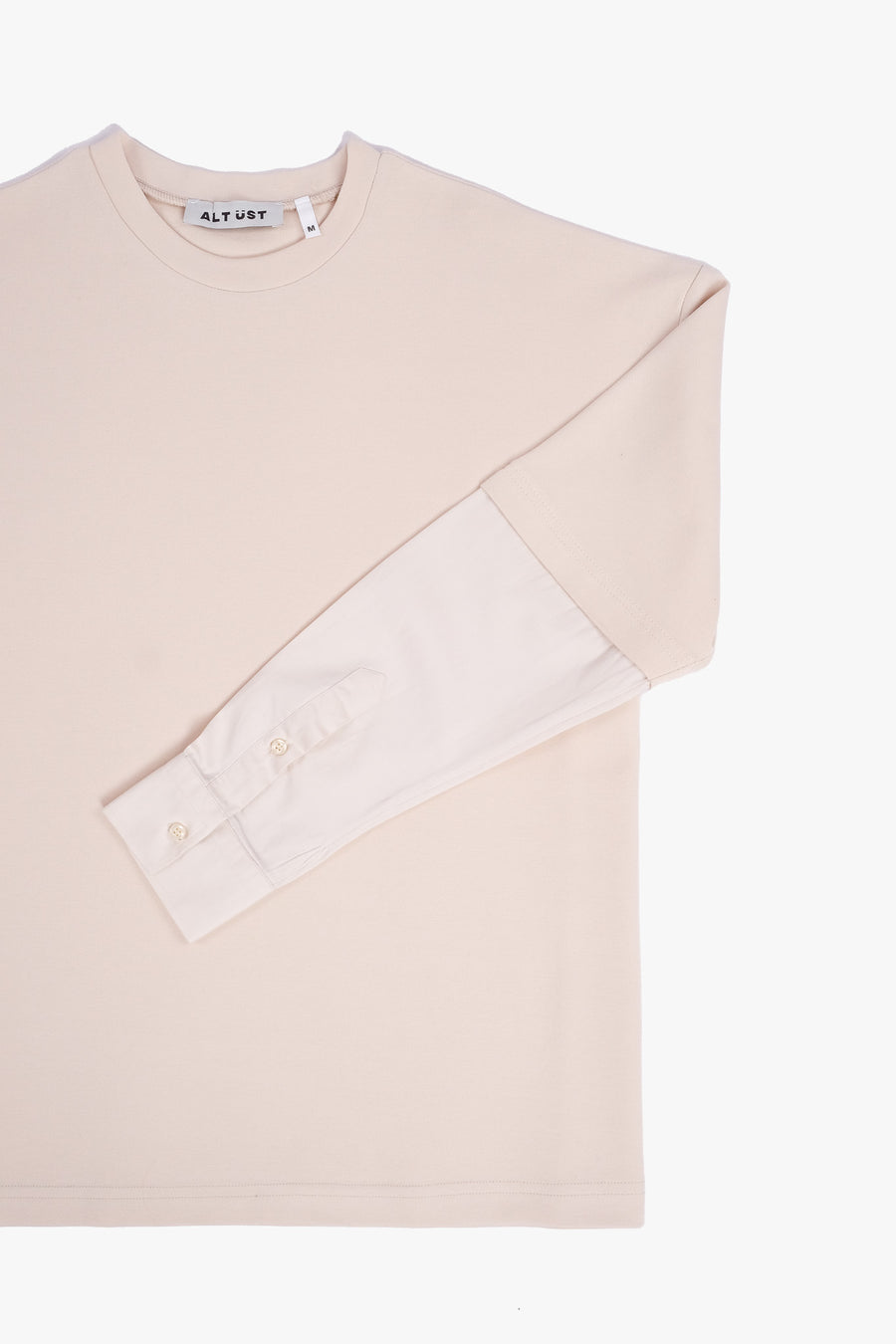 SHIRT SLEEVED T-SHIRT – ONE OF ONE IN "CREAM-VANILLA" - M