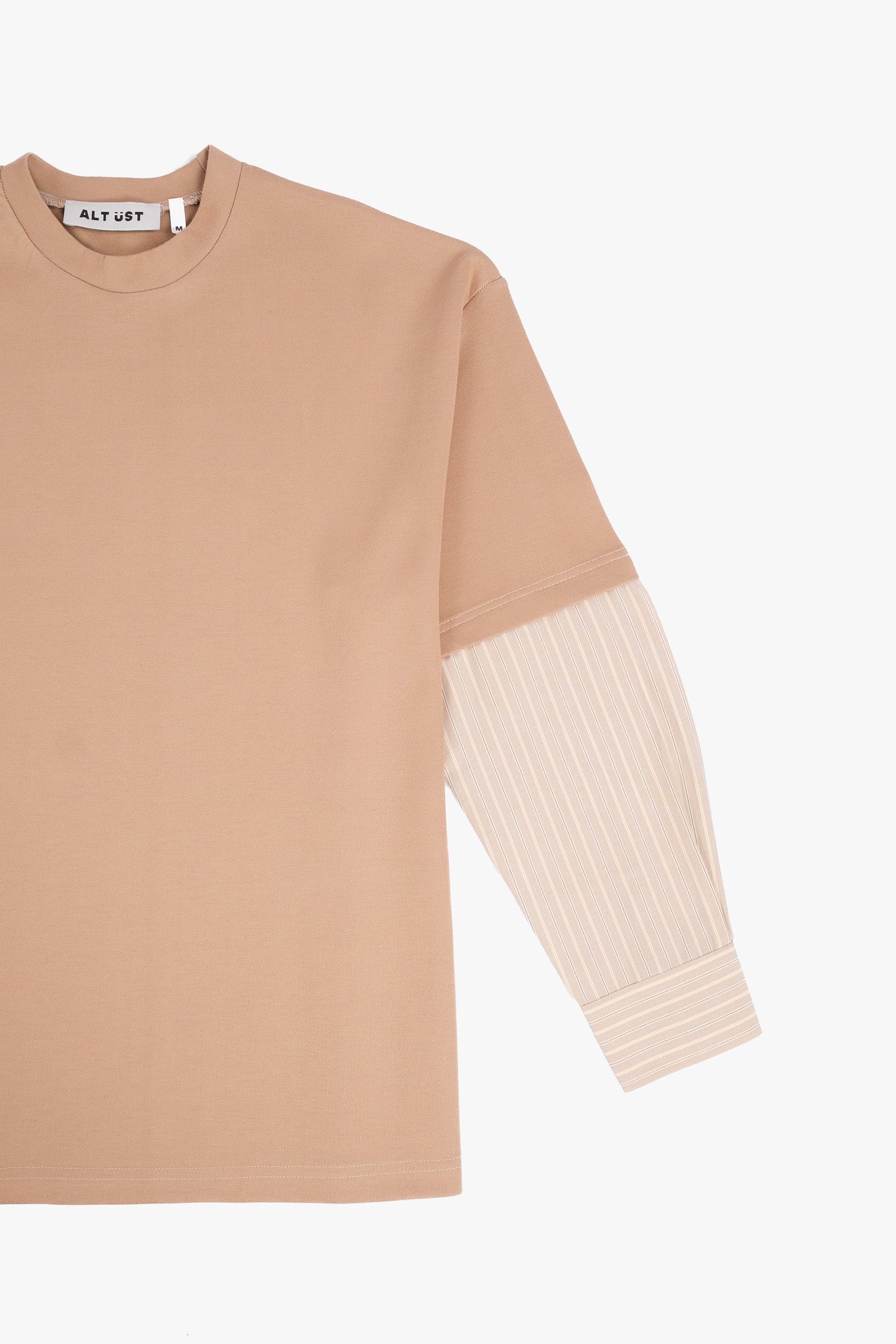 SHIRT SLEEVED T-SHIRT – ONE OF ONE IN "CAMEL-OAT"