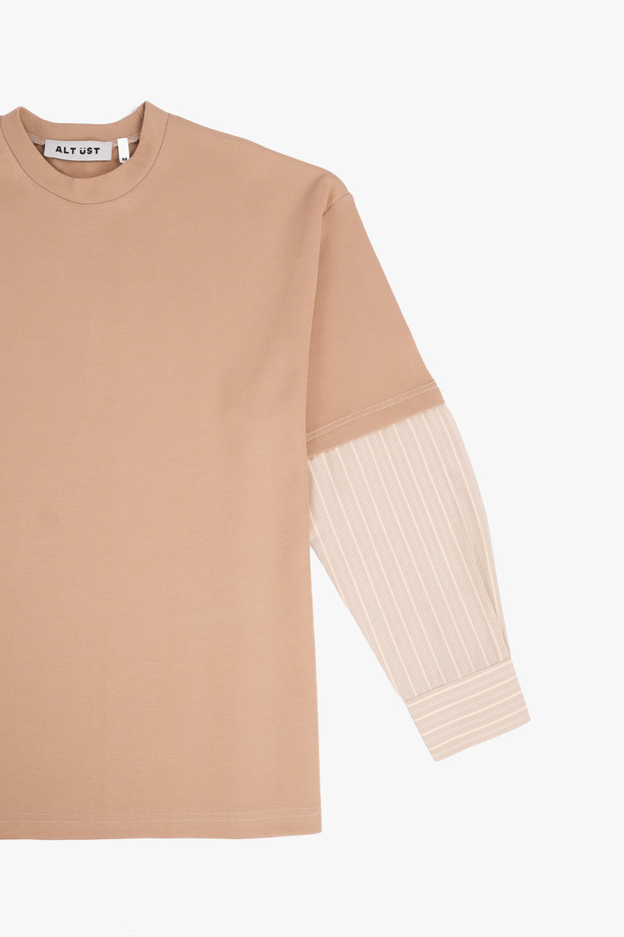 SHIRT SLEEVED T-SHIRT – ONE OF ONE IN "CAMEL-OAT" - M