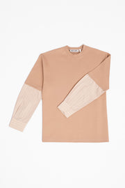 SHIRT SLEEVED T-SHIRT – ONE OF ONE IN "CAMEL-OAT" - M