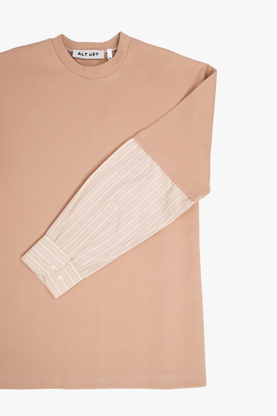 SHIRT SLEEVED T-SHIRT – ONE OF ONE IN "CAMEL-OAT" - M