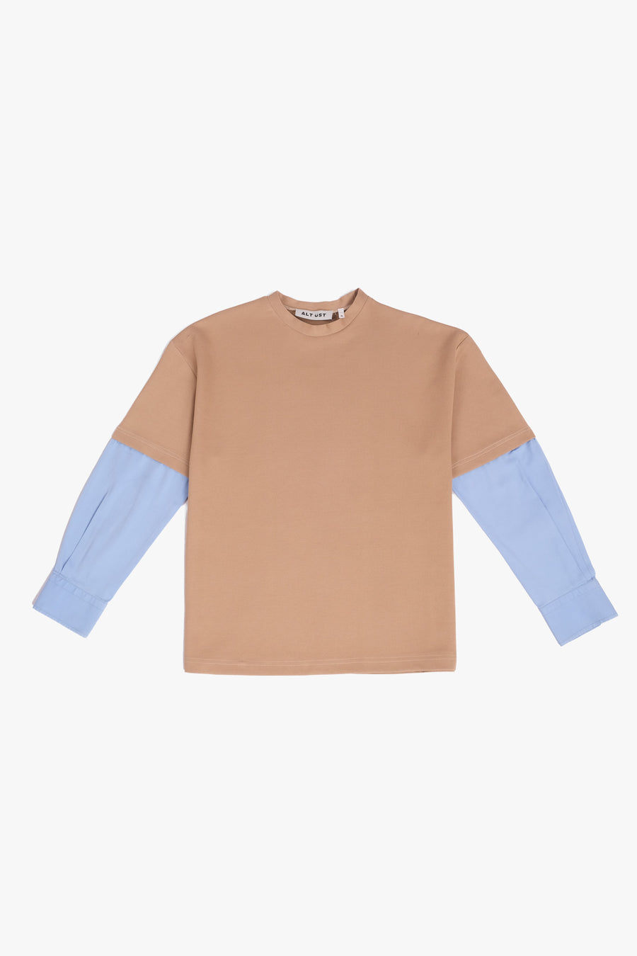 SHIRT SLEEVED T-SHIRT – ONE OF ONE IN "CAMEL - BLUE" - S