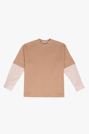 SHIRT SLEEVED T-SHIRT – ONE OF ONE IN "CAMEL-BEIGE" - L