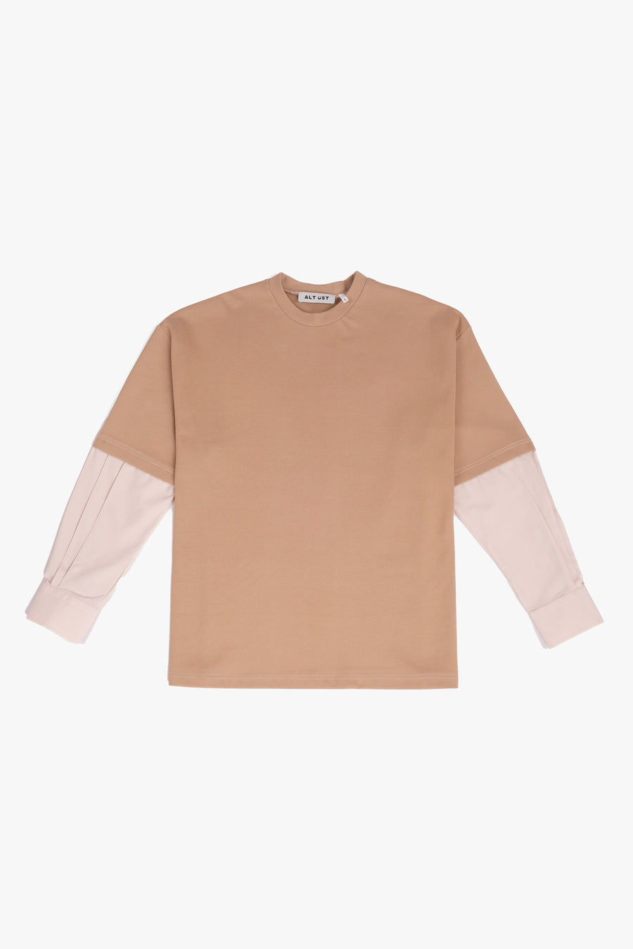 SHIRT SLEEVED T-SHIRT – ONE OF ONE IN "CAMEL-BEIGE" - L