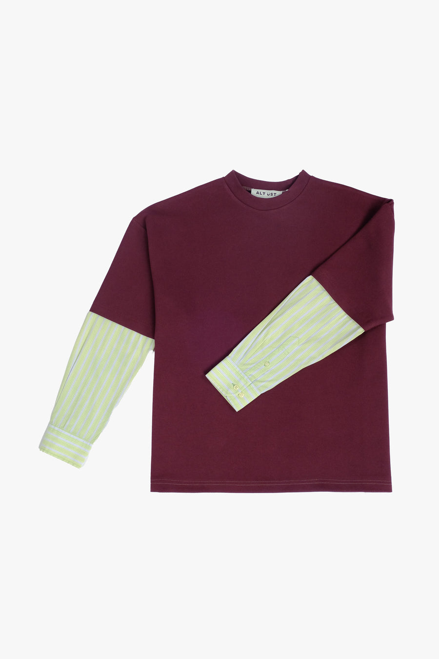 SHIRT SLEEVED T-SHIRT – ONE OF ONE IN "CHERRY-PISTACHIO" - M