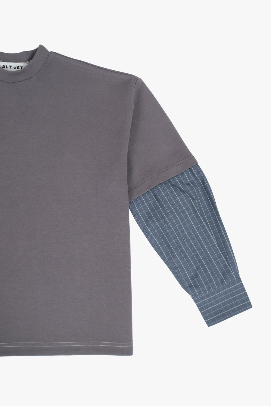 SHIRT SLEEVED T-SHIRT – ONE OF ONE IN "GRAY-MIDNIGHT" - S