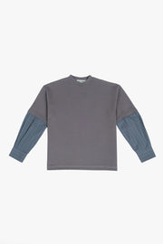 SHIRT SLEEVED T-SHIRT – ONE OF ONE IN "GRAY-MIDNIGHT" - S