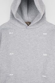 GRID HOODIE - GRAY MELANGE