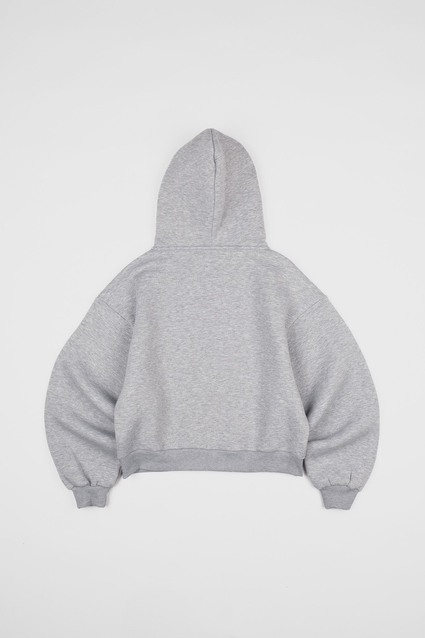 GRID HOODIE - GRAY MELANGE