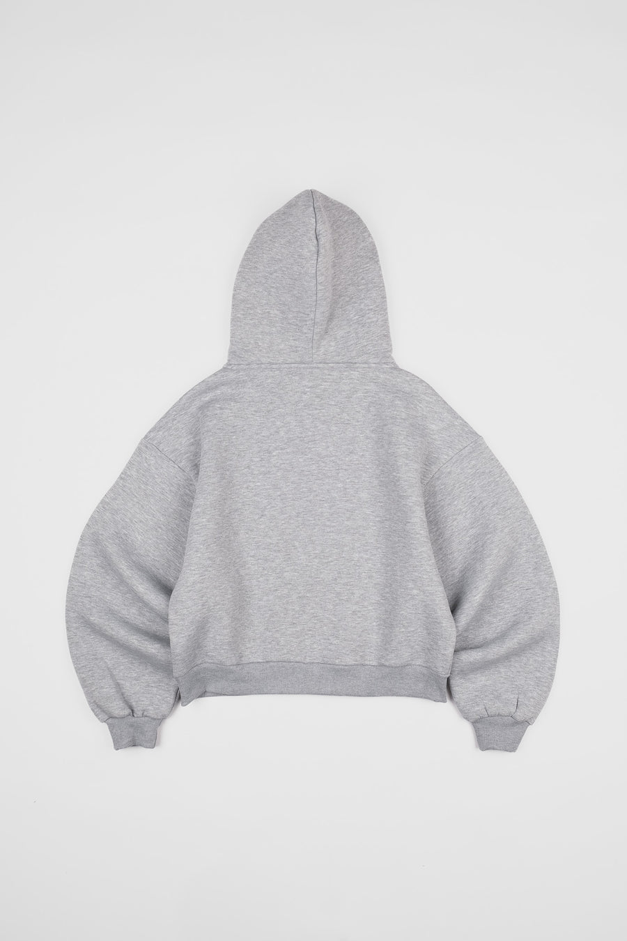 GRID HOODIE - GRAY MELANGE