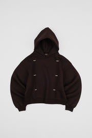 GRID HOODIE - BITTER BROWN