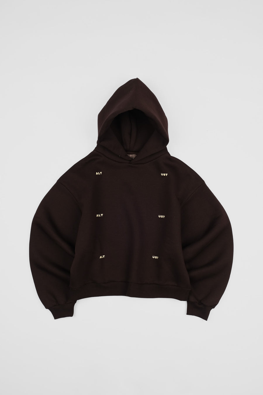 GRID HOODIE - BITTER BROWN