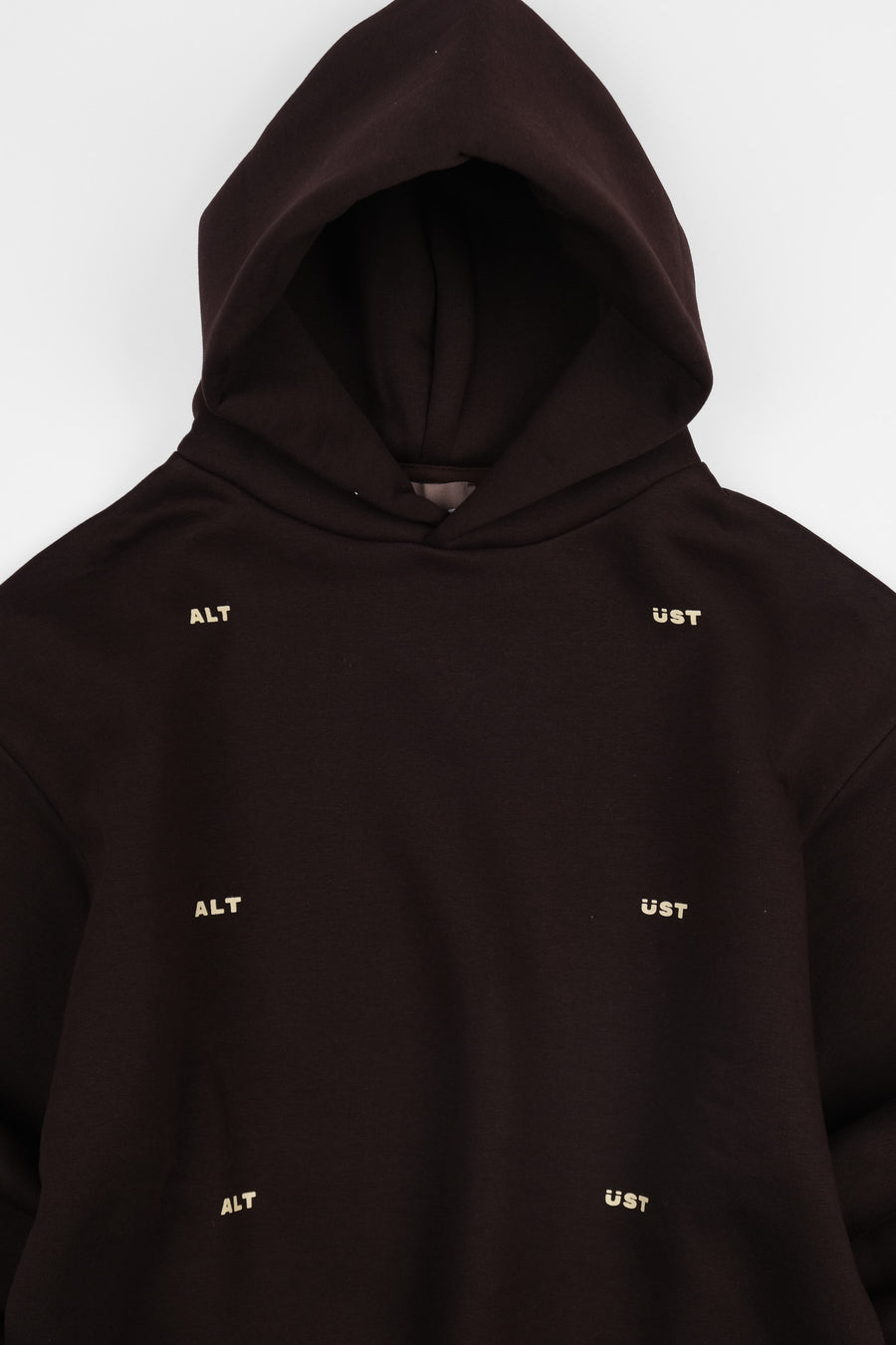 GRID HOODIE - BITTER BROWN