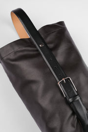 KEMER SAPLI ÇANTA – KOYU KAHVERENGİ