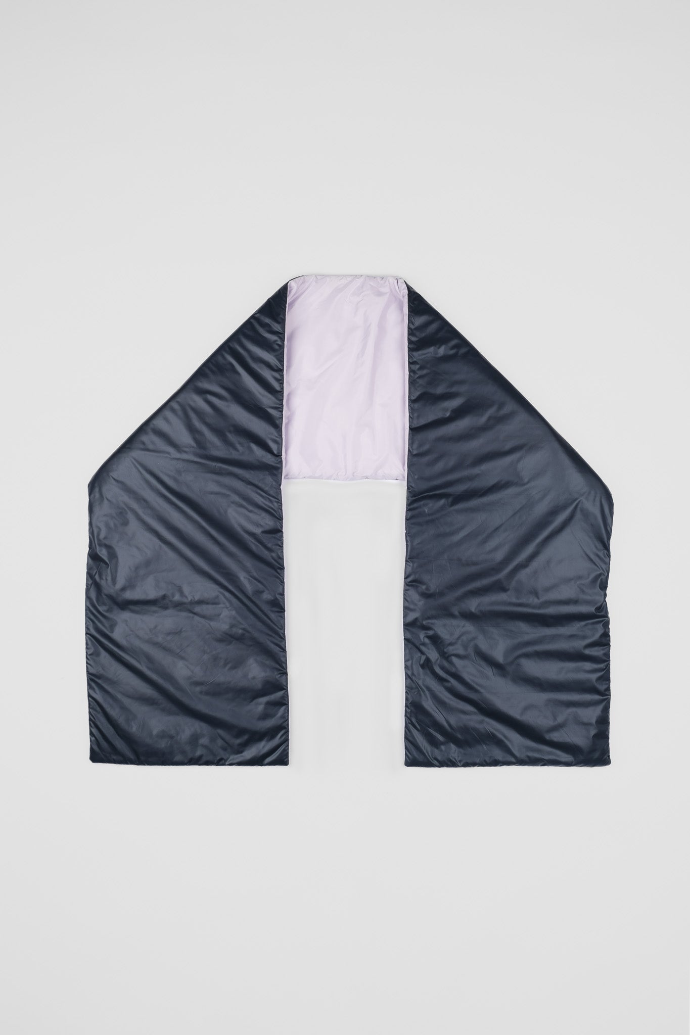 PUFFER SCARF - LILAC NAVY
