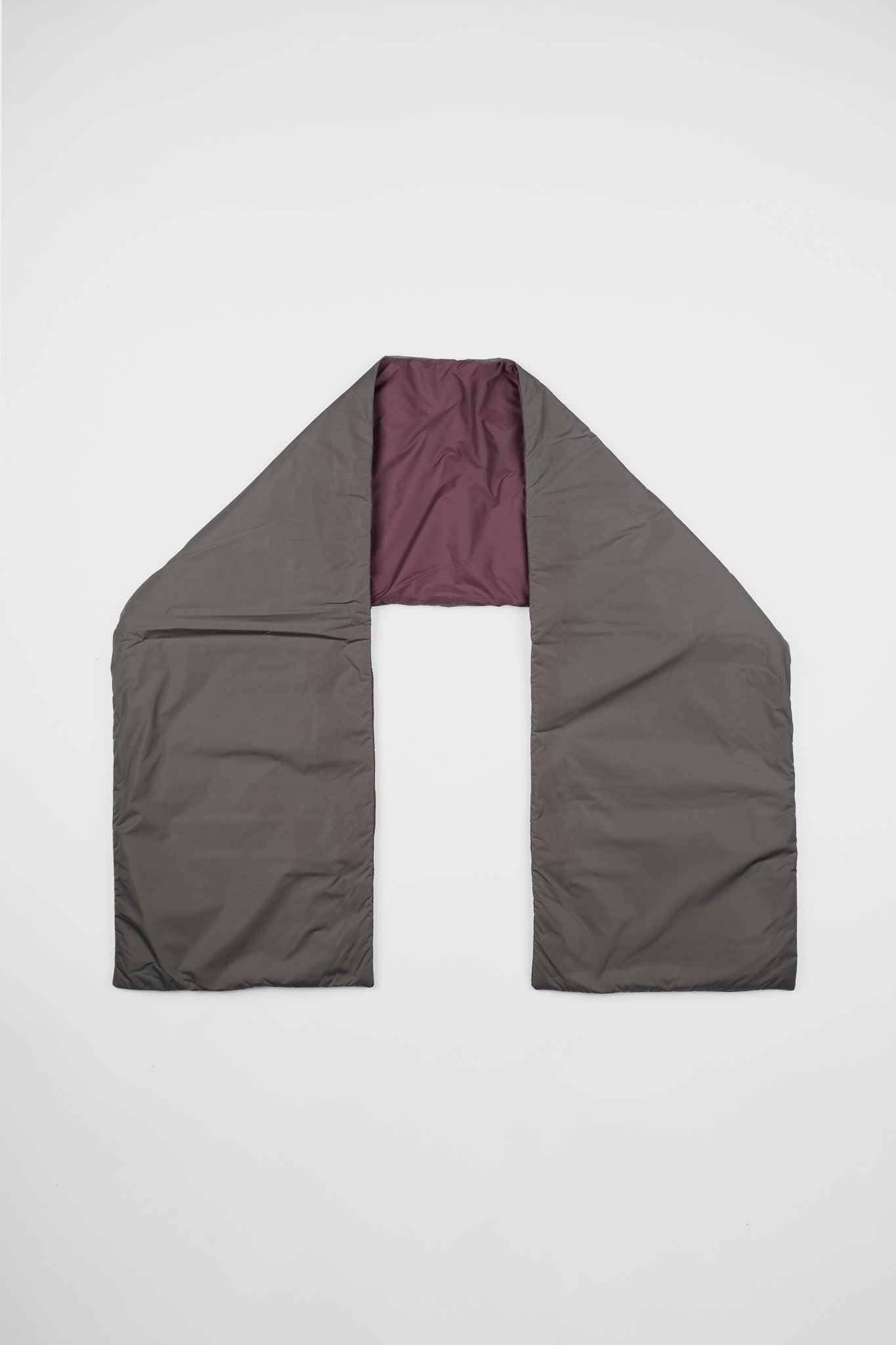PUFFER SCARF - BURGUNDY GREEN