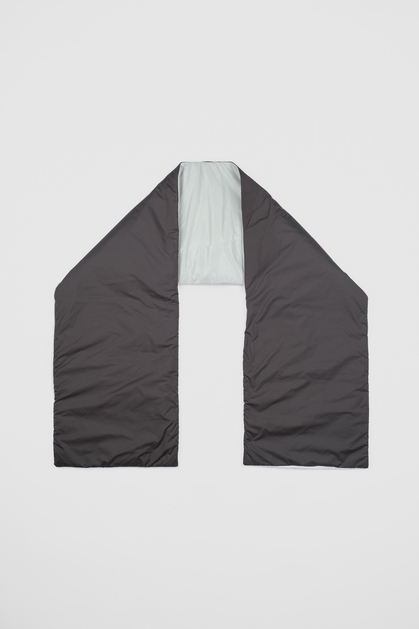 PUFFER SCARF - AQUA GREY