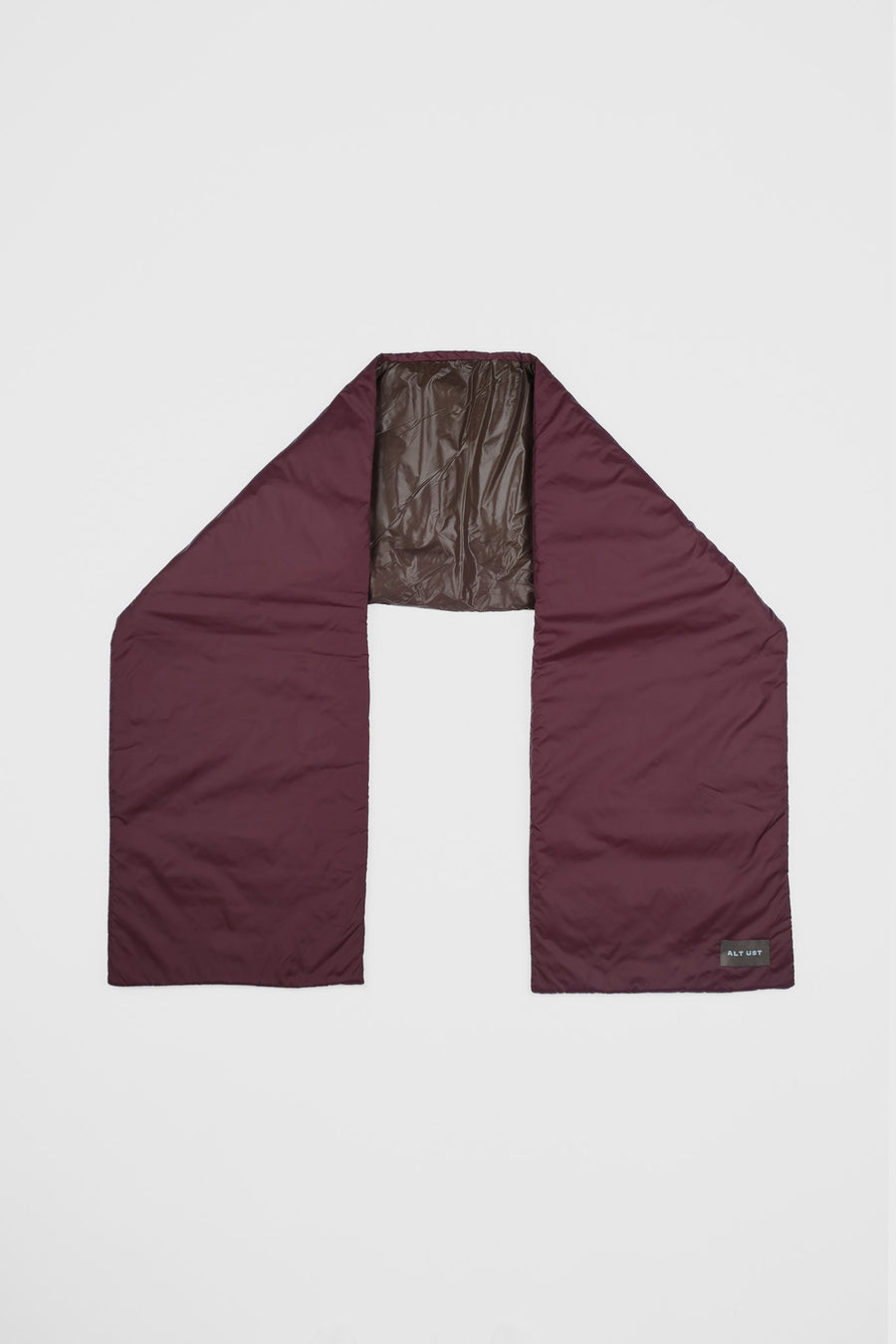 PUFFER SCARF - BORDEAUX OLIVE