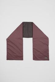 PUFFER SCARF - BURGUNDY GREY