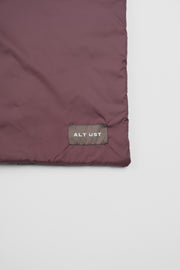 PUFFER SCARF - BURGUNDY GREY