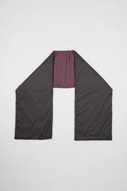 PUFFER SCARF - BURGUNDY GREY