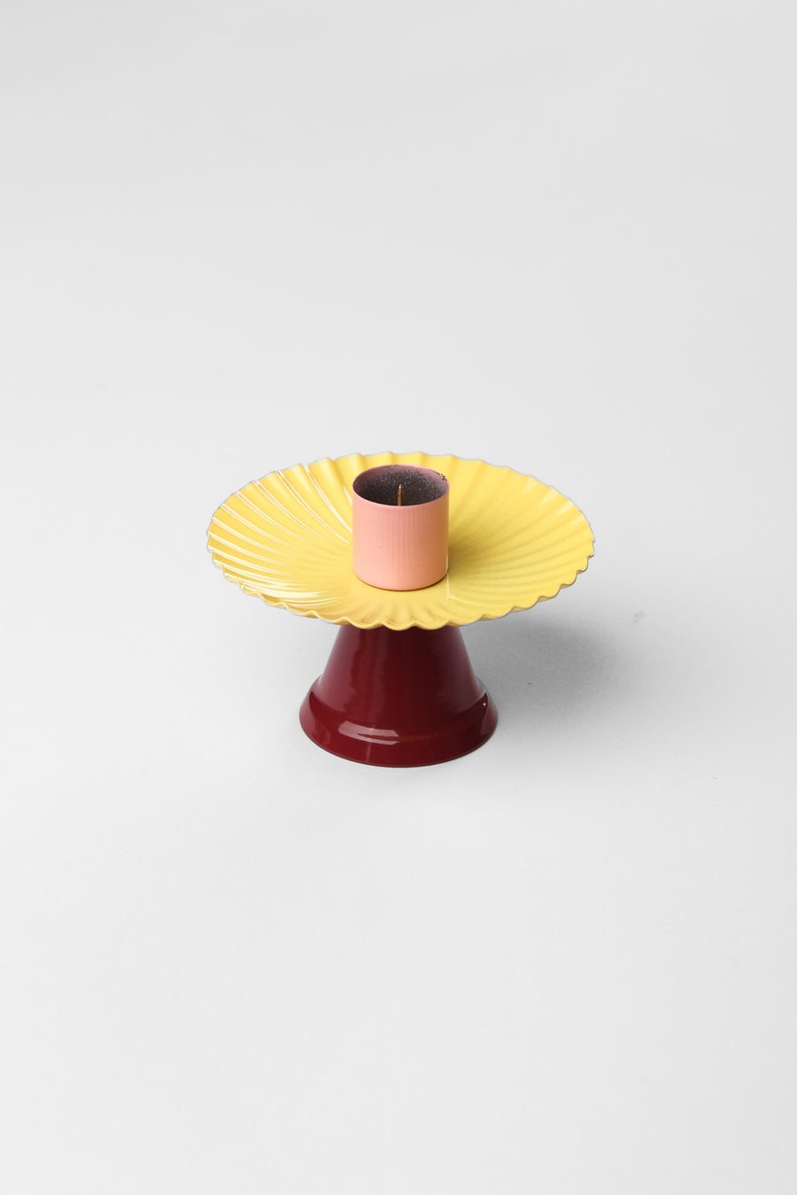 CANDLEHOLDER - YELLOW BURGUNDY
