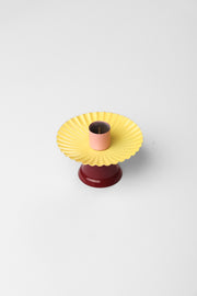 CANDLEHOLDER - YELLOW BURGUNDY