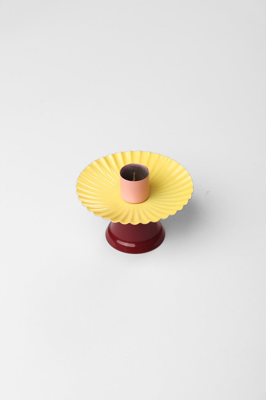 CANDLEHOLDER - YELLOW BURGUNDY