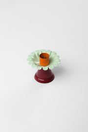 CANDLEHOLDER - MINT BURGUNDY