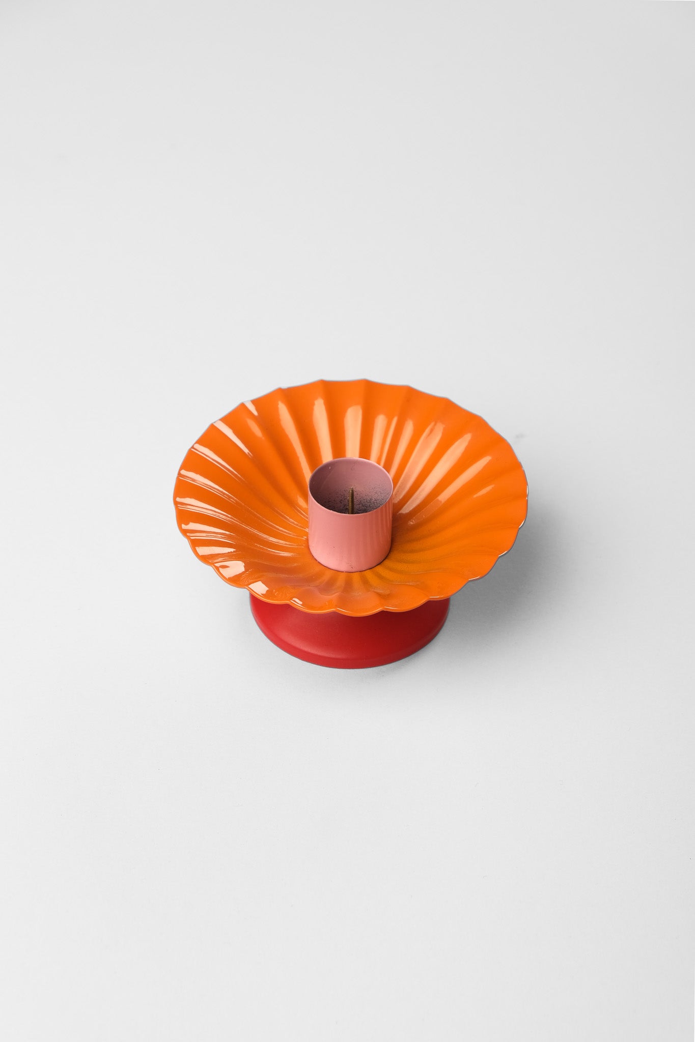 CANDLEHOLDER - ORANGE RED