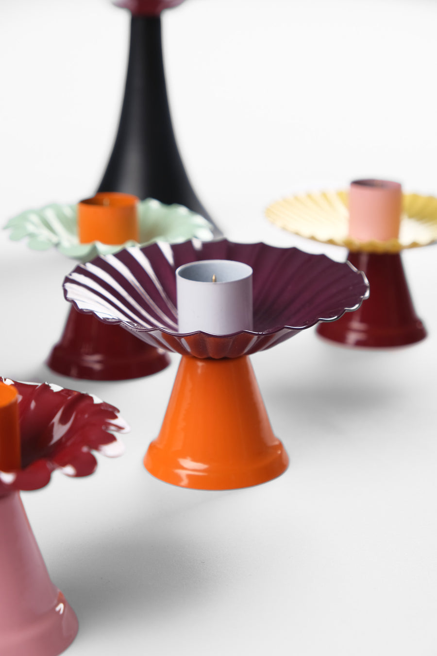 CANDLEHOLDER - PURPLE ORANGE