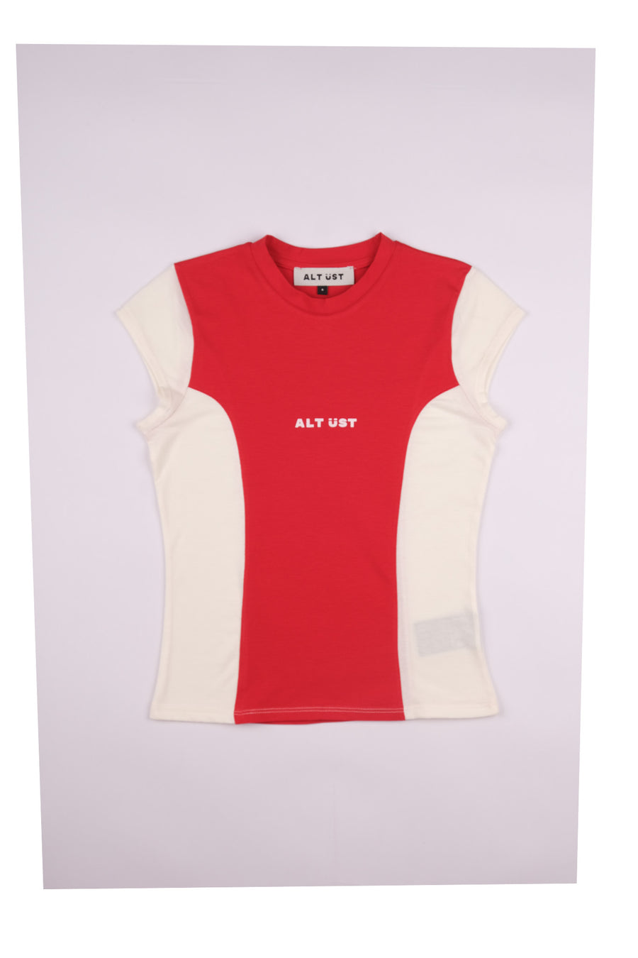 PANELED BABY T-SHIRT- RED