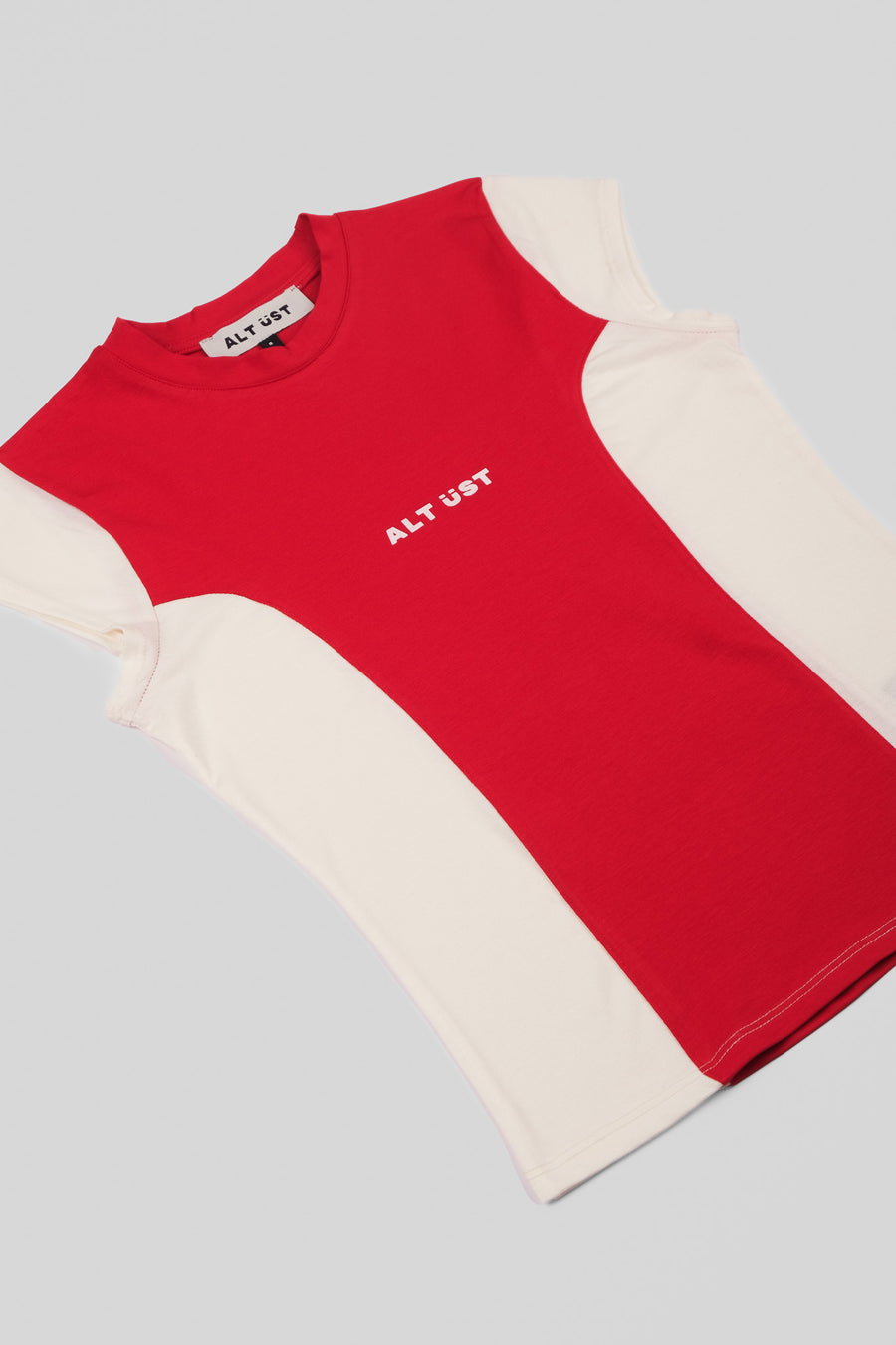 Panelli Baby T-Shirt- Kırmızı