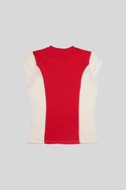Panelli Baby T-Shirt- Kırmızı
