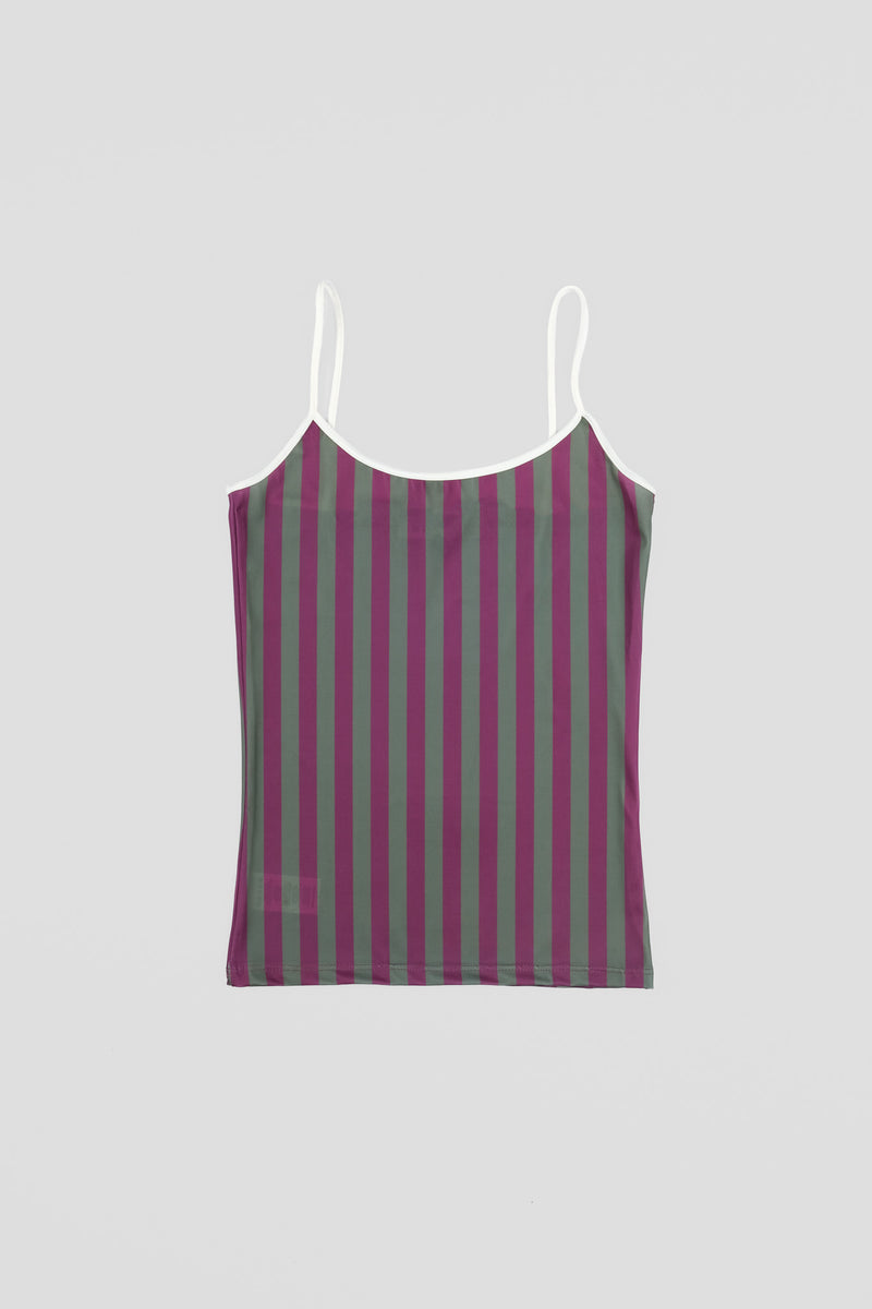 STRAPPED TOP- PURPLE - GREEN