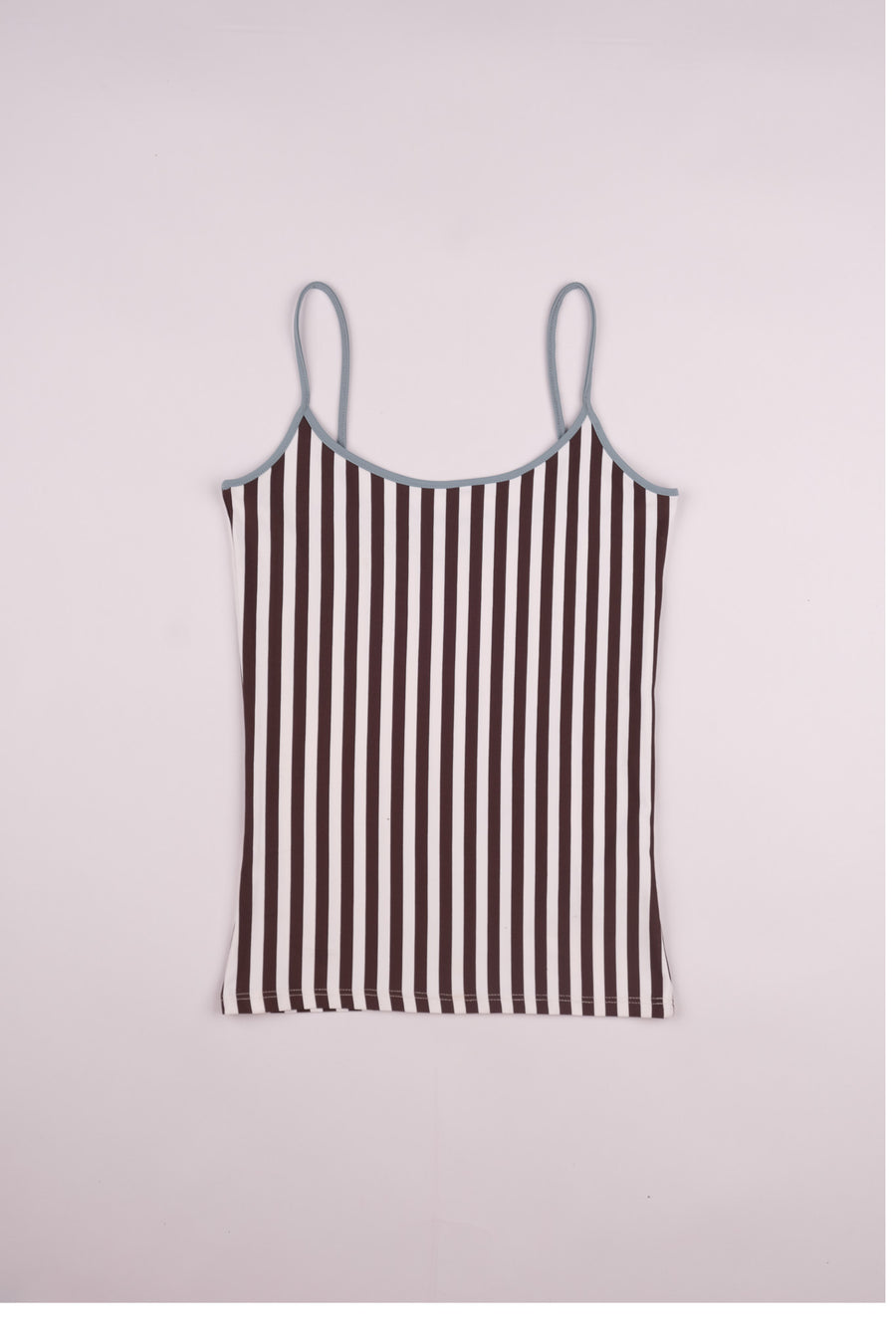 STRAPPED TOP- BROWN - WHITE