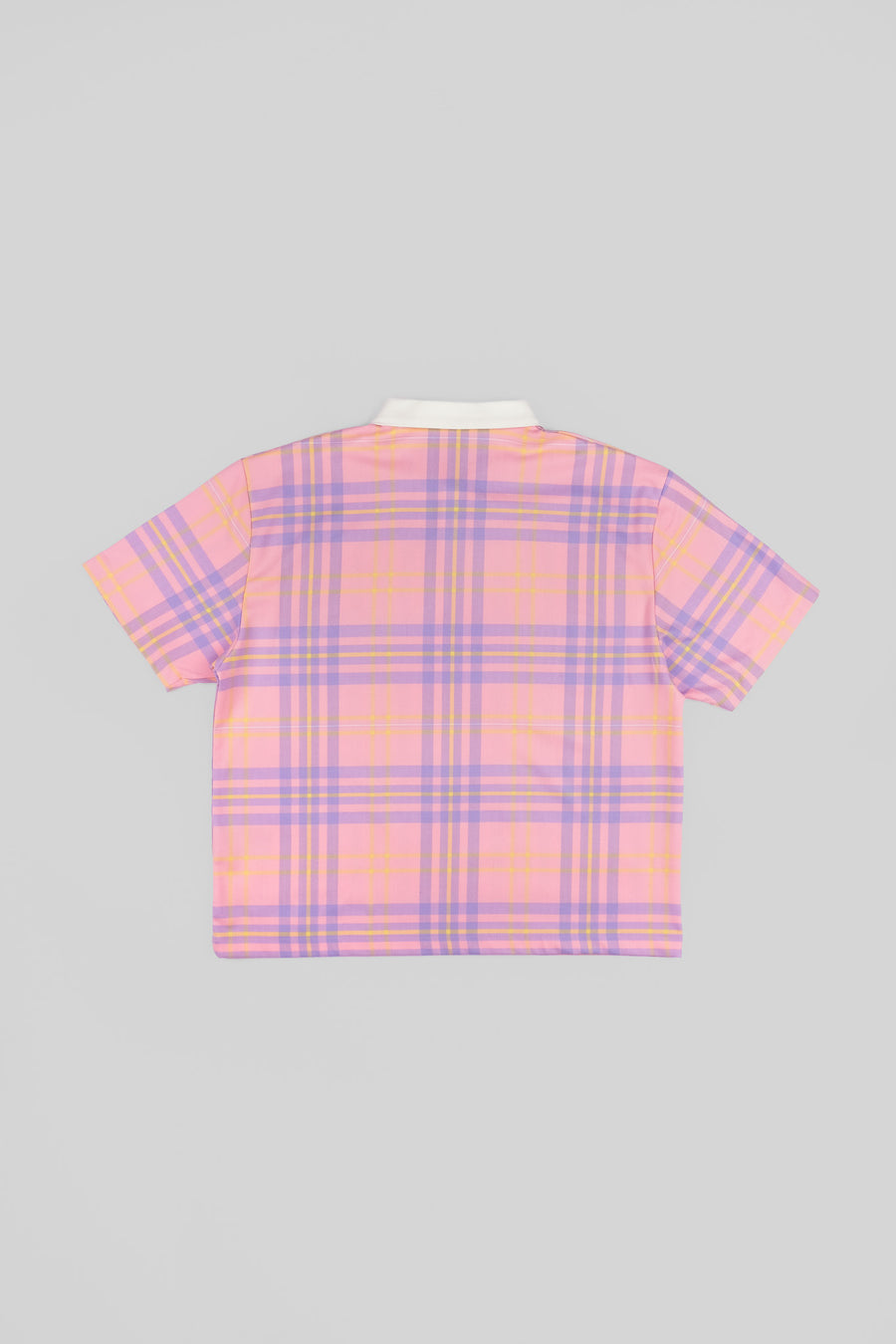 Ekose Polo T-Shirt - Pembe
