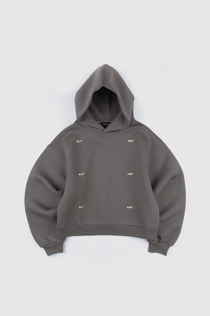 GRID HOODIE - MUD